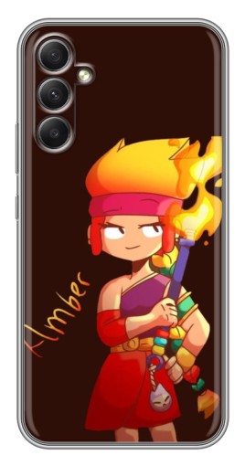 Чехол с печатью "Amber с факелом" для Samsung Galaxy A34