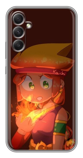 Чехол с печатью "Amber с огнем" для Samsung Galaxy A34