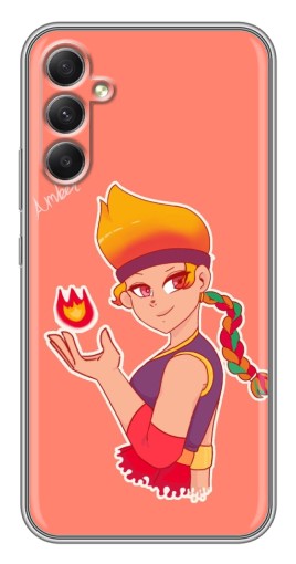 Силиконовый чехол с изображением "Amber с огоньком" для Samsung Galaxy A34
