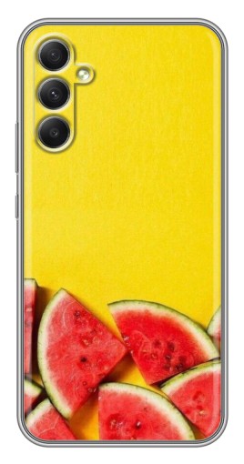 Чехол с картинкой "Арбузики на желтом" для Samsung Galaxy A34