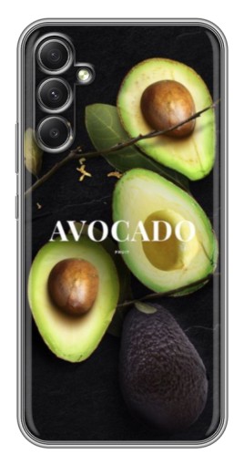 Чехол с принтом "Авокадо на черном" для Samsung Galaxy A34