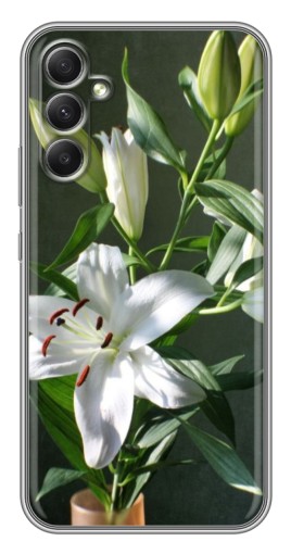 Чехол с картинкой "Белые лилии" для Samsung Galaxy A34