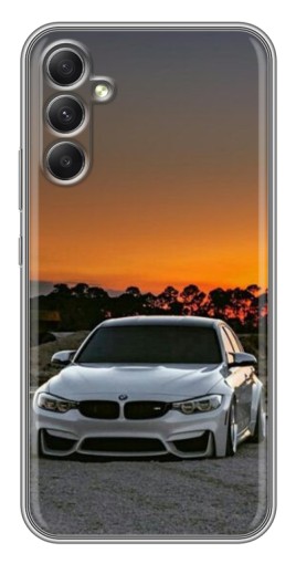 Силиконовый чехол с изображением "BMW белая" для Samsung Galaxy A34