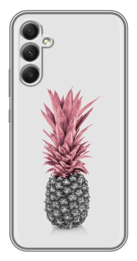 Силиконовый чехол с изображением "Чёрно-белый ананас" для Samsung Galaxy A34