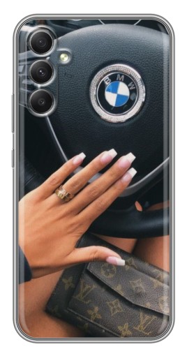 Чехол с печатью "Девушка в БМВ" для Samsung Galaxy A34