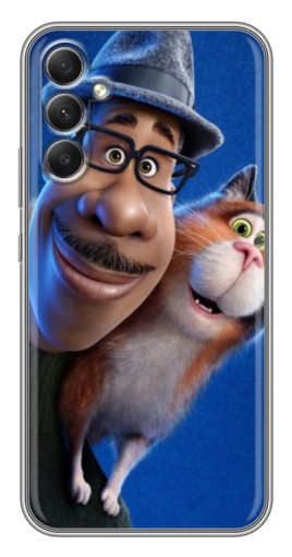 Силиконовый чехол с изображением "Джо и кот" для Samsung Galaxy A34