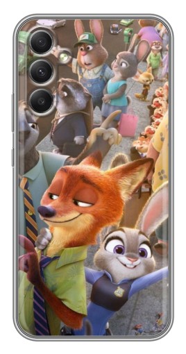 Чехол с картинкой "Герои Зверополис" для Samsung Galaxy A34