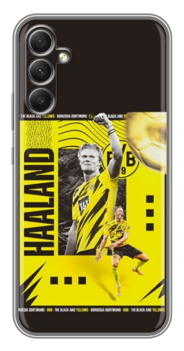 Силиконовый чехол с изображением "Golden Haaland" для Samsung Galaxy A34