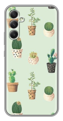Чехол с картинкой "Кактусы в горшочках " для Samsung Galaxy A34