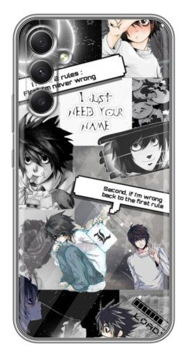 Чехол с принтом "L - Death note" для Samsung Galaxy A34