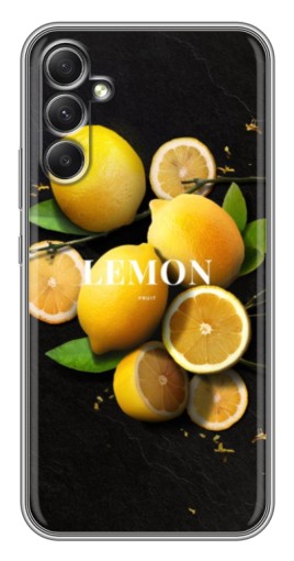 Чехол с картинкой "Лимон на черном" для Samsung Galaxy A34