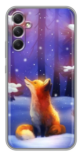 Чехол с картинкой "Лисичка в лесу" для Samsung Galaxy A34