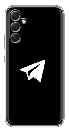 Чехол с принтом "Лого Телеграм" для Samsung Galaxy A34