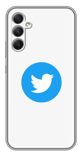 Силиконовый чехол с изображением "Лого Твиттера" для Samsung Galaxy A34