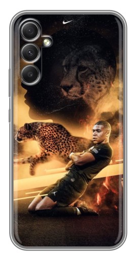 Чехол с картинкой "Мбаппе пантера" для Samsung Galaxy A34