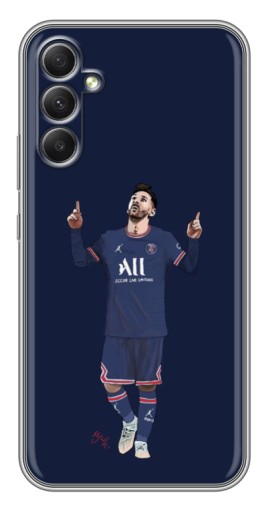 Чехол с картинкой "Месси в ПСЖ" для Samsung Galaxy A34