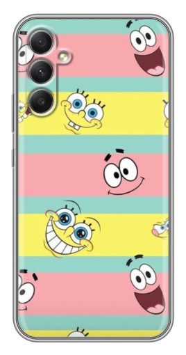 Чехол с принтом "Мордашки" для Samsung Galaxy A34