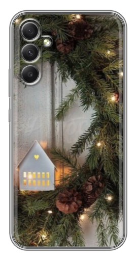 Чехол с печатью "Новогодний венок" для Samsung Galaxy A34