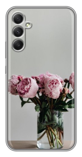 Чехол с картинкой "Пионы в вазе" для Samsung Galaxy A34