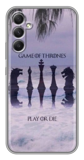 Силиконовый чехол с изображением "Play or Die" для Samsung Galaxy A34