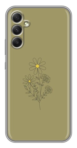 Силиконовый чехол с изображением "Рисунок ромашка" для Samsung Galaxy A34