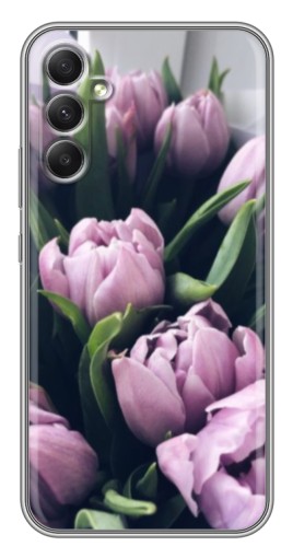 Чехол с картинкой "Сиреневые тюльпаны" для Samsung Galaxy A34