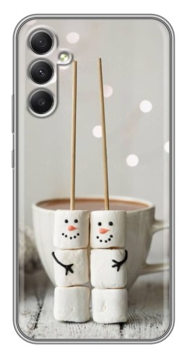 Чехол с печатью "Снеговики из зефира" для Samsung Galaxy A34