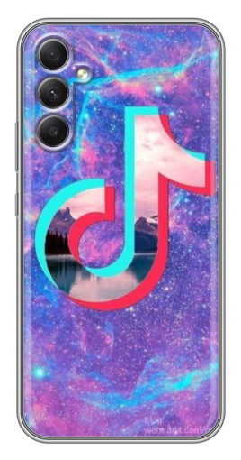 Чехол с картинкой "ТикТок мраморный" для Samsung Galaxy A34