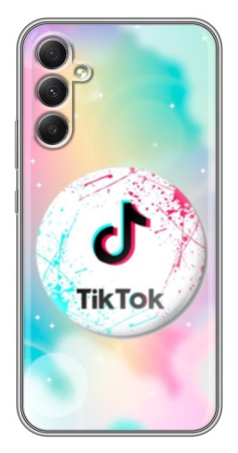 Силиконовый чехол с изображением "TikTok принт" для Samsung Galaxy A34