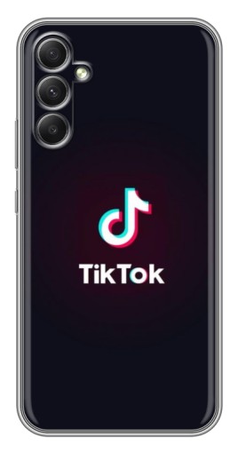 Чехол с картинкой "TikTok темный" для Samsung Galaxy A34