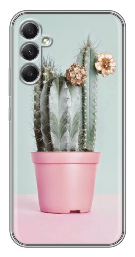 Силиконовый чехол с изображением "Цветущий кактус" для Samsung Galaxy A34