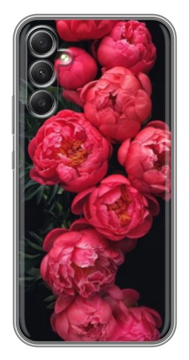 Силиконовый чехол с изображением "Яркие пионы" для Samsung Galaxy A34