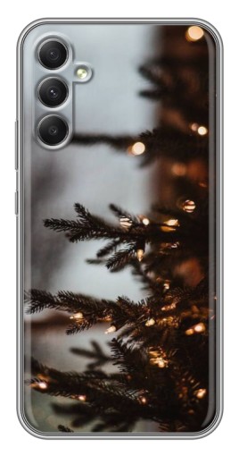 Силиконовый чехол с изображением "Елка с гирляндой" для Samsung Galaxy A34