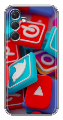 Силиконовый чехол с изображением "3Д эффект" для Samsung Galaxy A54