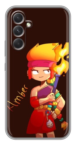 Чехол с картинкой "Amber с факелом" для Samsung Galaxy A54