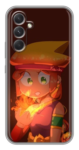 Чехол с печатью "Amber с огнем" для Samsung Galaxy A54