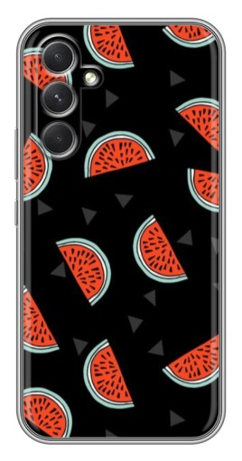 Силиконовый чехол с изображением "Арбузы на черном" для Samsung Galaxy A54