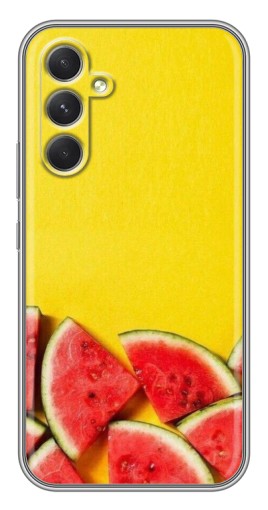Чехол с картинкой "Арбузики на желтом" для Samsung Galaxy A54