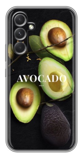 Чехол с картинкой "Авокадо на черном" для Samsung Galaxy A54