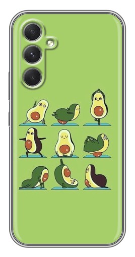 Силиконовый чехол с изображением "Авокадо Йога" для Samsung Galaxy A54