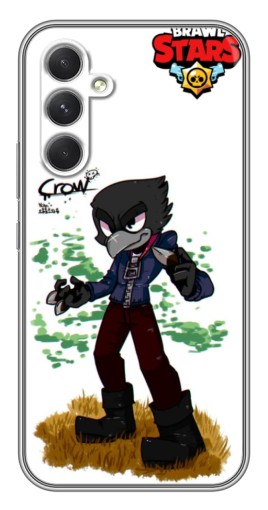 Силиконовый чехол с изображением "Crow" для Samsung Galaxy A54