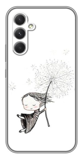 Чехол с картинкой "Девочка с одуванчиком" для Samsung Galaxy A54