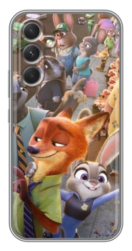 Силиконовый чехол с изображением "Герои Зверополис" для Samsung Galaxy A54