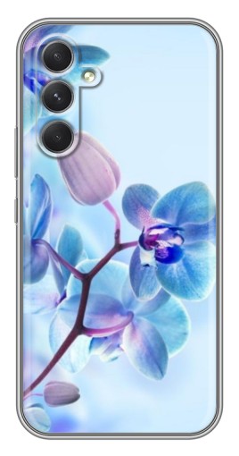 Силиконовый чехол с изображением "Голубые орхидеи" для Samsung Galaxy A54