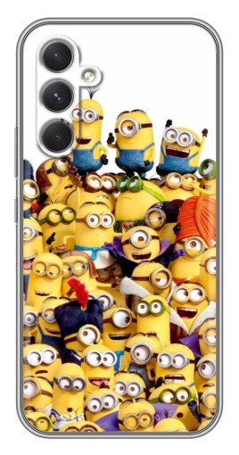 Чехол с картинкой "Куча миньонов" для Samsung Galaxy A54