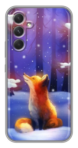 Чехол с картинкой "Лисичка в лесу" для Samsung Galaxy A54