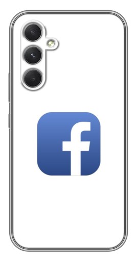 Чехол с принтом "Лого Фейсбук" для Samsung Galaxy A54