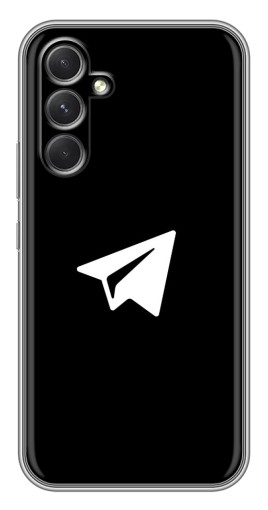 Чехол с картинкой "Лого Телеграм" для Samsung Galaxy A54