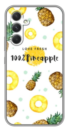Чехол с картинкой "Любовь к ананасам" для Samsung Galaxy A54