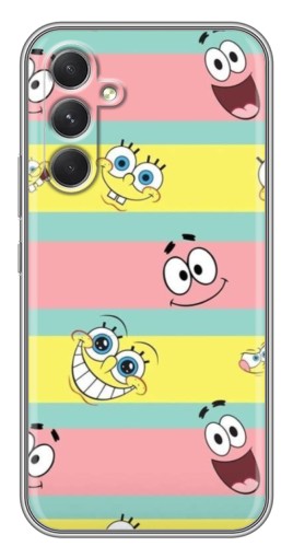 Чехол с принтом "Мордашки" для Samsung Galaxy A54